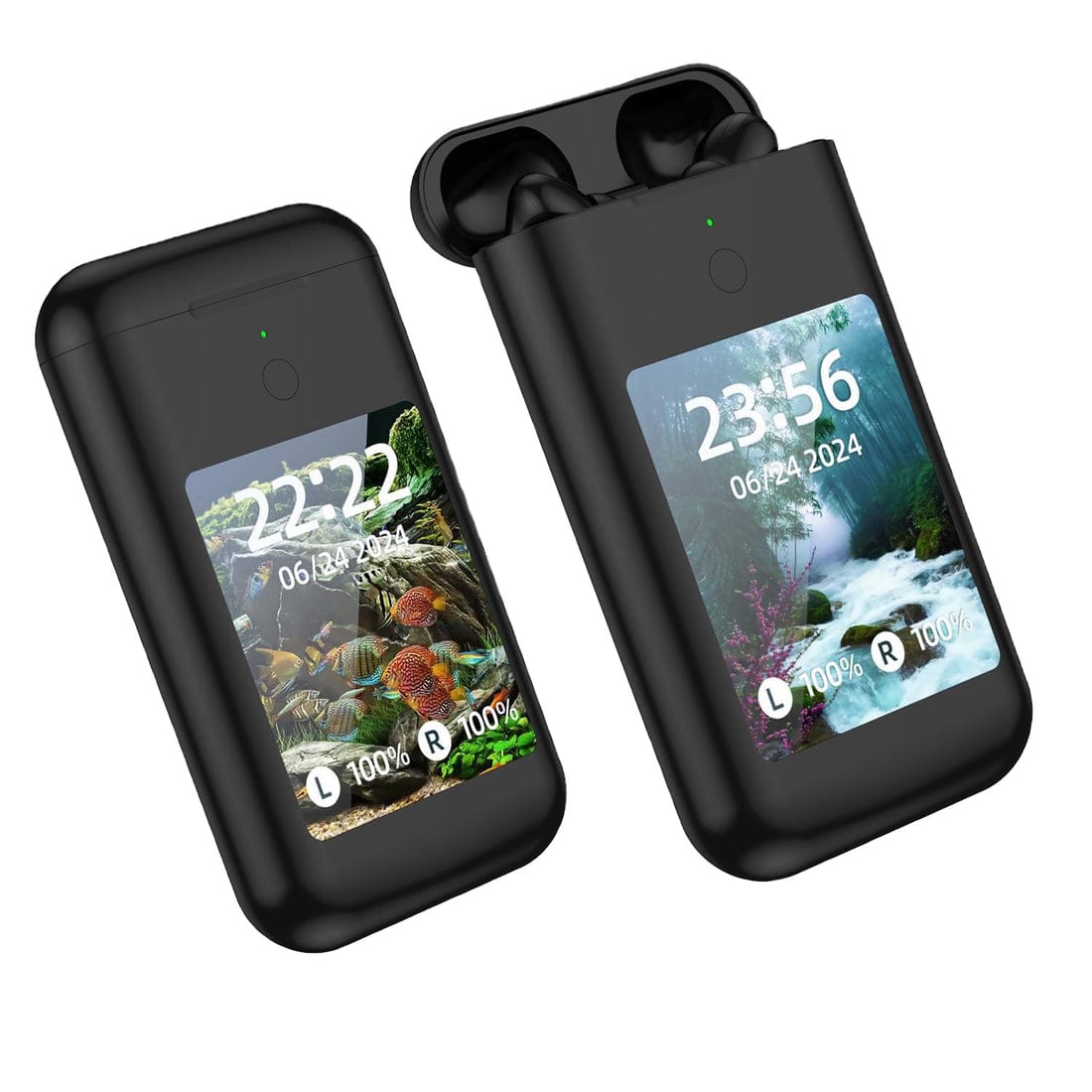 Voltrex TouchBuds 3-in-1 Power Bank with Built-in AirPods & Display - Bemartello.in