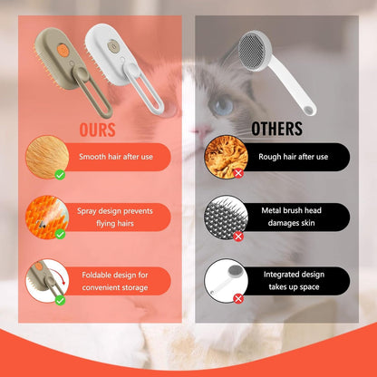 One-Touch Grooming & Hair Removal Tool PetSpa Steam Brush - Bemartello.in