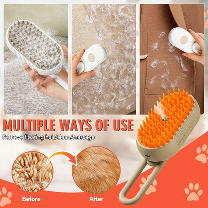 One-Touch Grooming & Hair Removal Tool PetSpa Steam Brush - Bemartello.in
