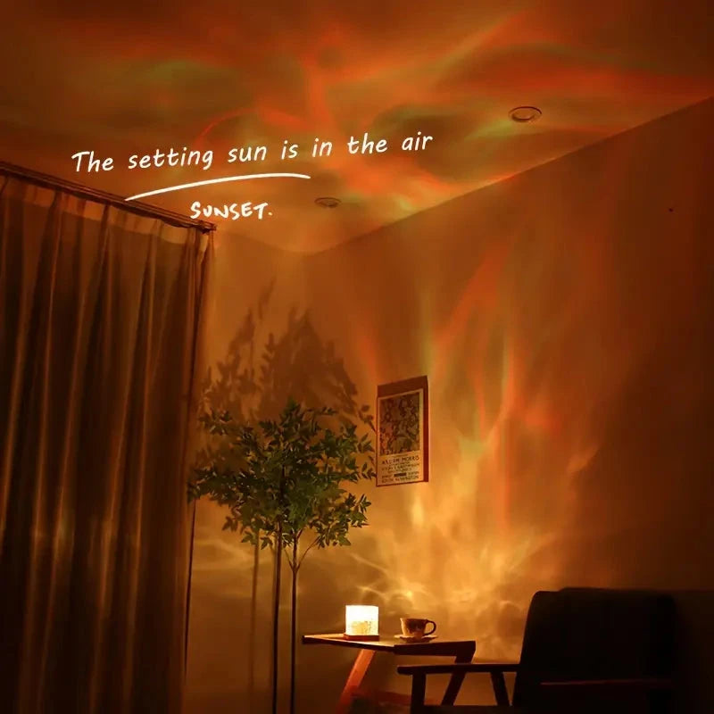 Dynamic Water Ripple Night Light - LED Projector Lamp for Bedroom and Gaming Room Decor - Bemartello.in