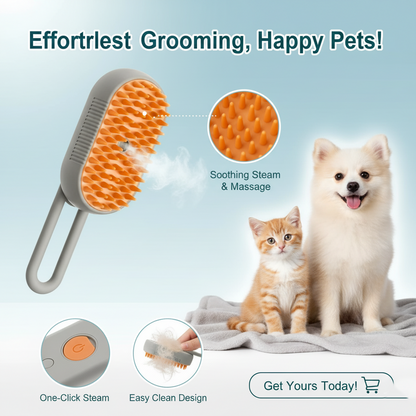 One-Touch Grooming & Hair Removal Tool PetSpa Steam Brush - Bemartello.in