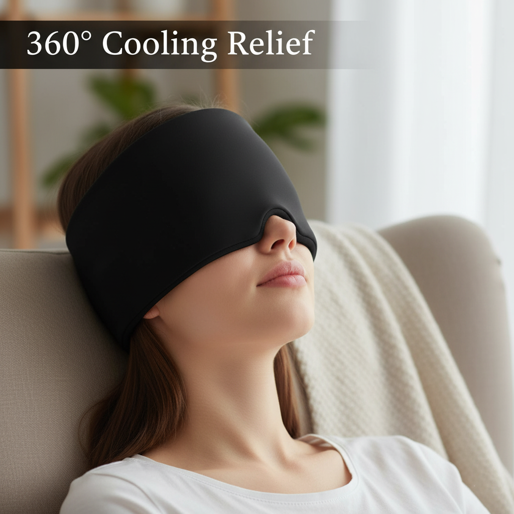 Premium 360° Migraine Relief Cooling Cap – Instant Headache & Stress Relief