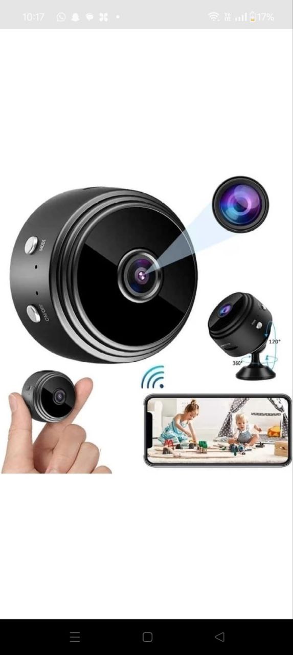 AB SmartEye Mini Wireless WiFi Security Camera | HD 1080p Indoor Video Recorder with Low Light Vision | Portable & Magnetic | Home, Office, and Baby Monitor - Bemartello.in