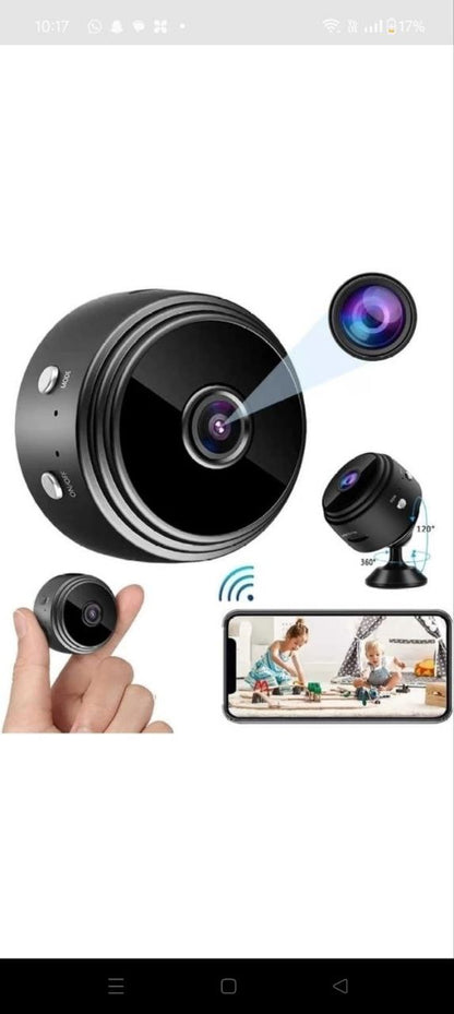AB SmartEye Mini Wireless WiFi Security Camera | HD 1080p Indoor Video Recorder with Low Light Vision | Portable & Magnetic | Home, Office, and Baby Monitor - Bemartello.in