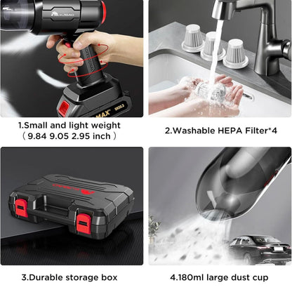 3 in 1 High Power Vacuum Cleaner Portable 18000PA Wireless - Bemartello.in