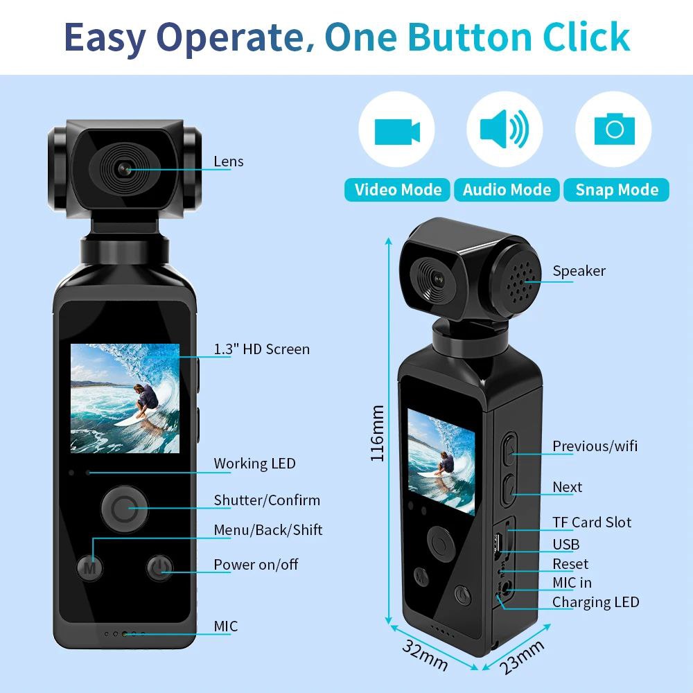 Ultra HD Rotatable Action Cam – Capture Every Angle - Bemartello.in