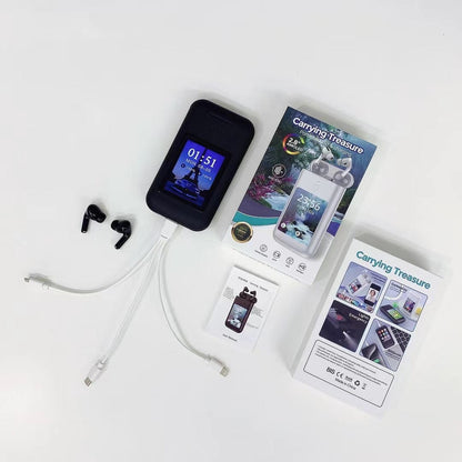 Voltrex TouchBuds 3-in-1 Power Bank with Built-in AirPods & Display - Bemartello.in