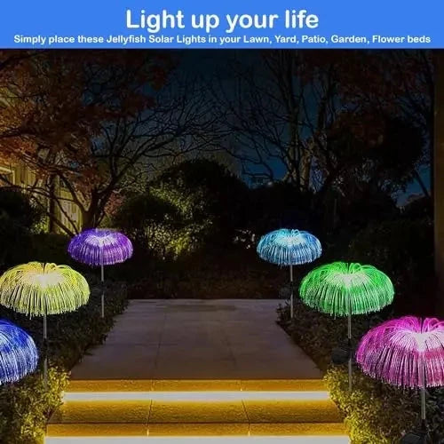 Jellyfish Solar Garden Light Metal Stand Multicolour - Bemartello.in