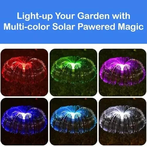 Jellyfish Solar Garden Light Metal Stand Multicolour - Bemartello.in