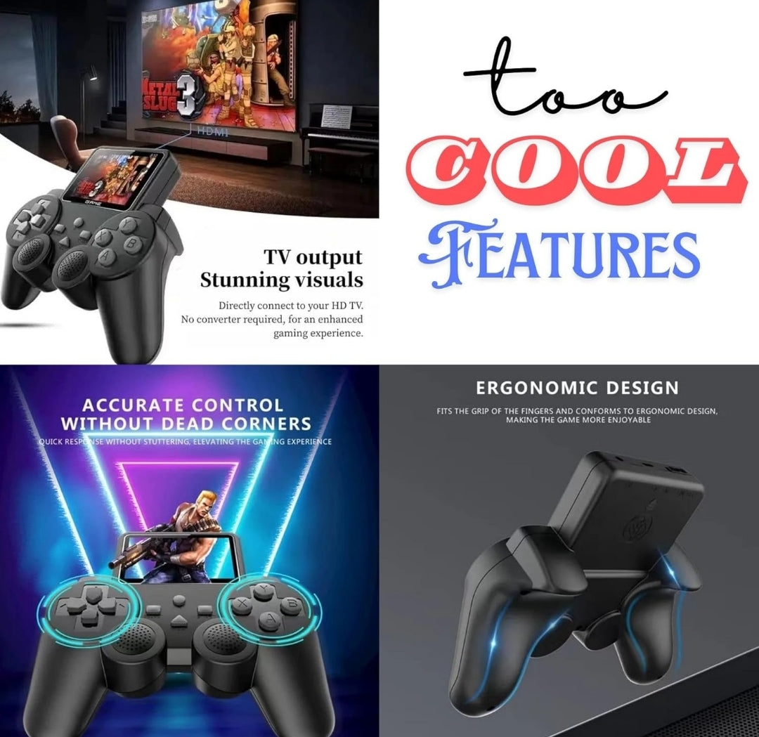 DXP S10 Handheld Game Console for Kids 520 Retro Video Games Classic Rechargeable Console with TV Support Kids Video Game Set Pocket Gamer Experience Includes Mario Game - Bemartello.in