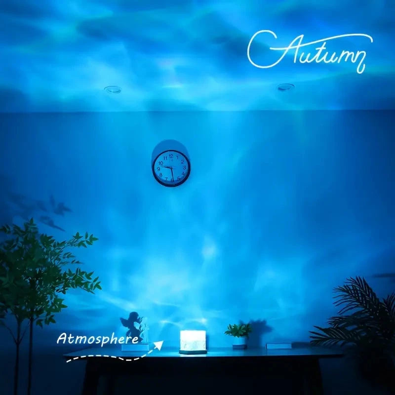 Dynamic Water Ripple Night Light - LED Projector Lamp for Bedroom and Gaming Room Decor - Bemartello.in