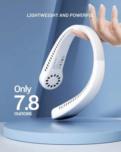 Portable Bladeless Neck Fan – 3-Speed Rechargeable Cooling Fan - Bemartello.in