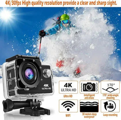 4K Sports Action Camera with Optical 16MP High Resolution with Wi-Fi - Bemartello.in